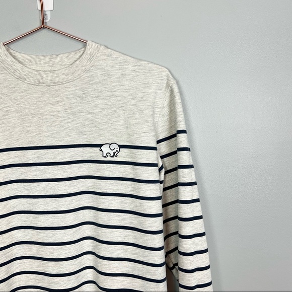 Ivory Ella Striped Pullover Heather Gray Size XSmall - Picture 2 of 5